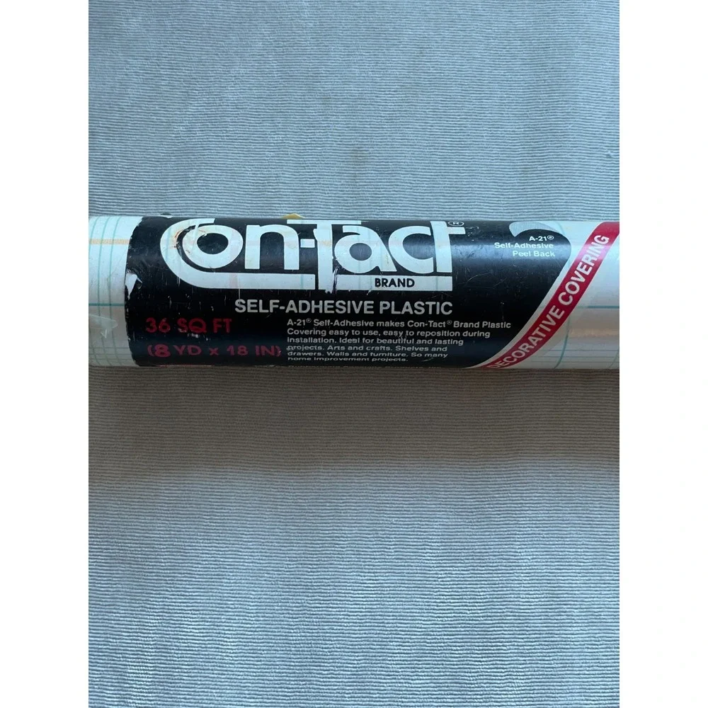Vintage Con-Tact Shelf Liner Rubbermaid Adhesive‎ Grid Jumbo Roll 36 sq ft New